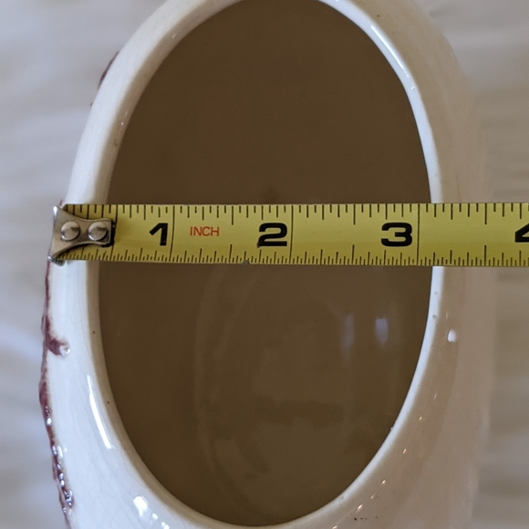 Vtg Art Pottery Ceramic Planter Christmas Flower - Picture 4 of 7